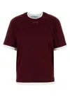 Prada Amaranth T-shirt In Cotton Jersey In Red