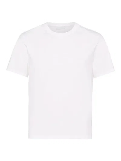 Prada Men's Cotton T-shirt With Logo In White