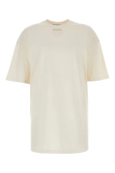 Prada Women Logo T-shirt In White