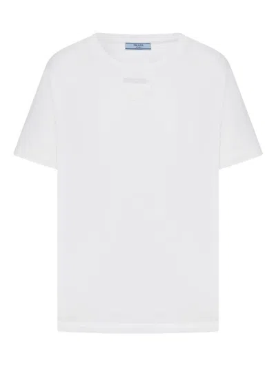 Prada Cotton Jersey T-shirt In White