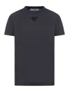 Prada T-shirt With Logo In Grey