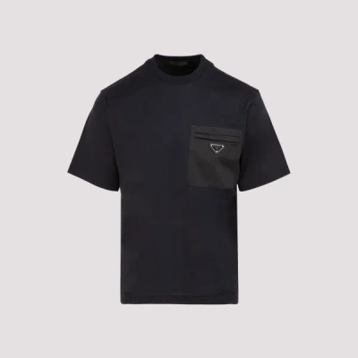 PRADA PRADA T-SHIRT WITH NYLON POCKET S