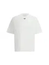 Prada T-shirt With Triangular Plaque In White