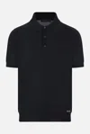 Prada Short Sleeve Polo Collar Ribbed Cuffs Sweater