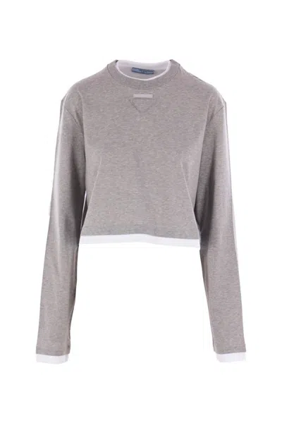 Prada T-shirts And Polos In Gray
