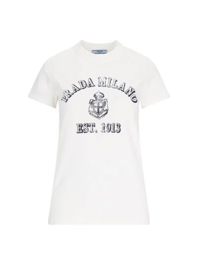 Prada T-shirts And Polos In White