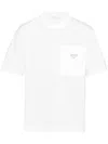 Prada Re-nylon And Jersey T-shirt In White