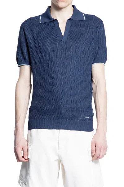 Prada T-shirts & Tank Tops In Blue