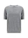Prada Superfine Cashmere Knit Shirt In Grey