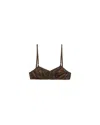 Prada Taffeta-bh-top In Brown