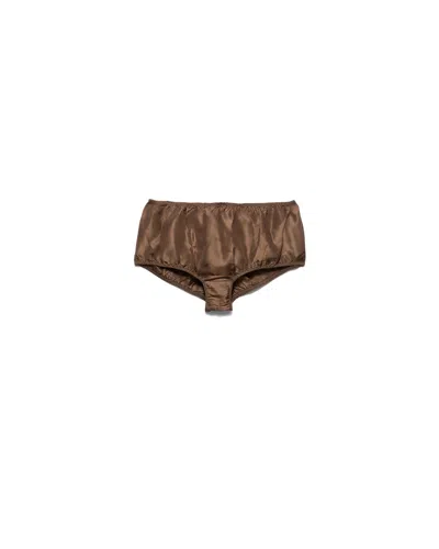 Prada Taffeta Briefs In Brown