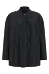 Prada Double-breasted Technical Taffeta Jacket In Black