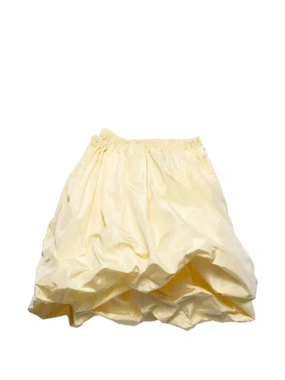 Prada Taffeta Mini Skirt In Yellow