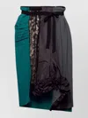 Prada Technical Taffeta Patchwork Skirt In Multi