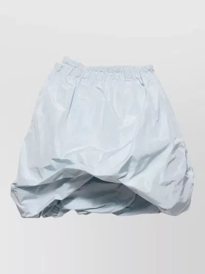 Prada Taffeta Skirt Featuring Gathered Detail Pockets In Blue