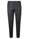 Prada Tailored Anthracite Trousers With Classic Waistband In Black
