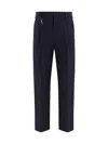 Prada Tailored Cotton Poplin Trousers In Multi