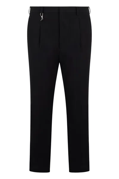 Prada Tailored Cotton Trousers In Black