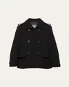 Prada Tailored Double-breast Wool Jacket In F0002 Nero
