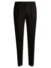 Prada Tailored Ebony Trousers With Subtle Pleats In Black