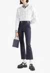 Prada Tailored Flared Pants In Blue