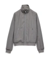 Prada Tailored Grey Coat With High Collar In Gray