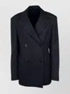Prada Tailored Jackets Button Detailing In Blue