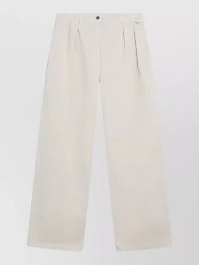 Prada Tailored Pants Belt Loops Back Pockets Pleats In Neutral