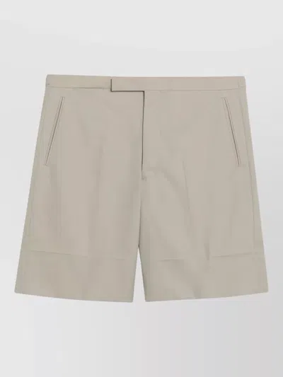 Prada Tailored Pants Button Detail Back Pocket In White