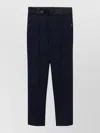 Prada Tailored Pants Pleated Front Belt Loops In Blue