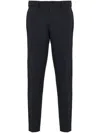 Prada Mens Black Slim-fit Straight-leg Woven Trousers In Black