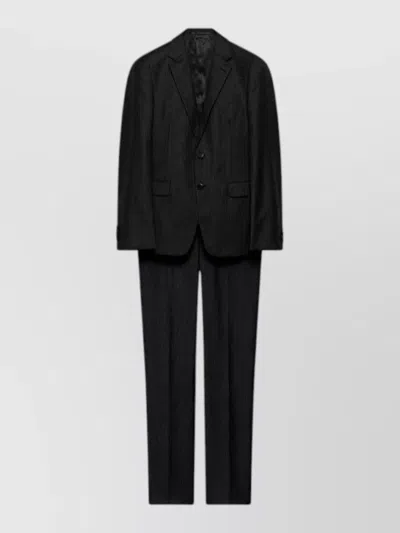 PRADA TAILORED SUIT NOTCH LAPEL CHEST POCKET