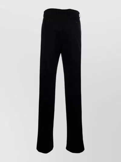 Prada Tailored Trousers Belt Loops Back Pockets In Black