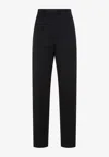 Prada Belt-loop Casual Pants In Black