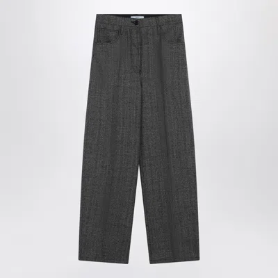 Prada Tailored Wool Trousers In Black