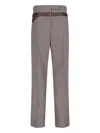 Prada Tailored Wool-blend Trousers In Brown