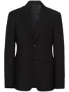 Prada Single-breasted Mohair Wool Jacket In Black