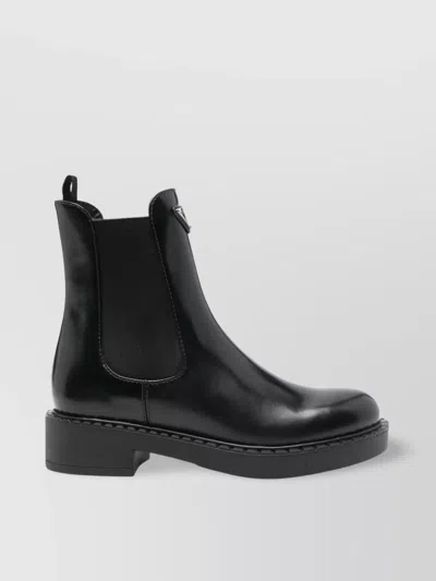 PRADA TALL LEATHER CHELSEA BOOTS