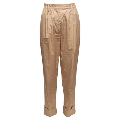 Pre-owned Prada Tan  Cotton Chino Pants Size It 40 In Brown