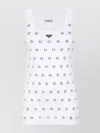 Prada Cut-outs And Studs Cotton Top
