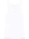 Prada White Cotton Jersey Top In White