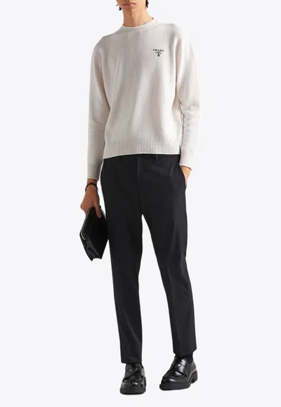 Prada Tapered Leg Tailored Pants In Black