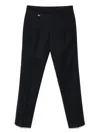 Prada Tapered Leg Wool Trousers Clothing In Black