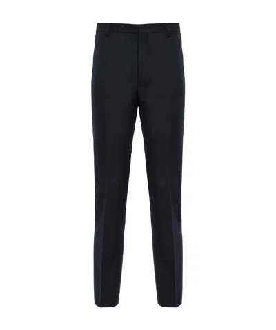 Prada Tapered Tailored Trousers In Blue