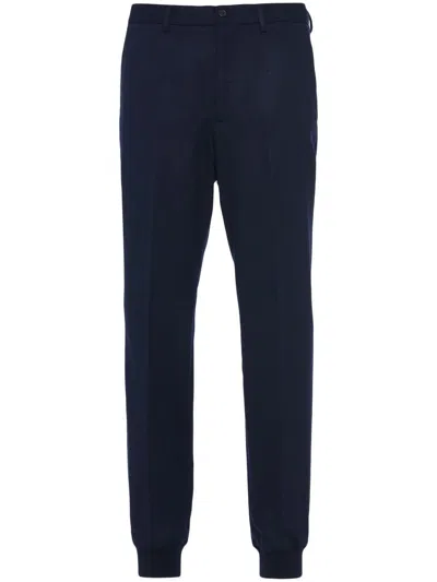 Prada Wool Track Pants In Blue