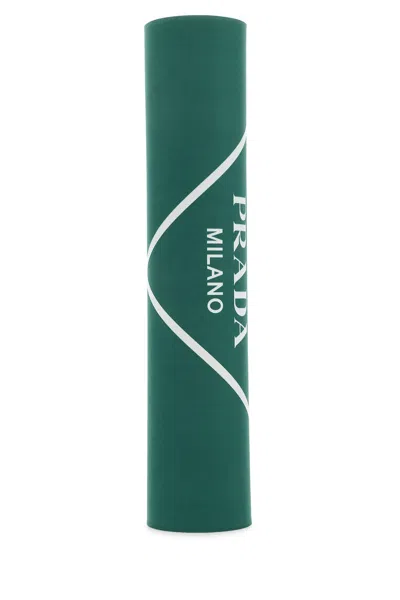 Prada Tappetino Da Yoga In Gomma Verde Unisex