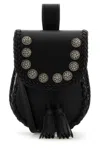 Prada Black Leather Crossbody Bag In Black