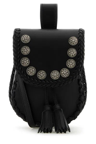 Prada Tassel Detail Shoulder Bag In Black