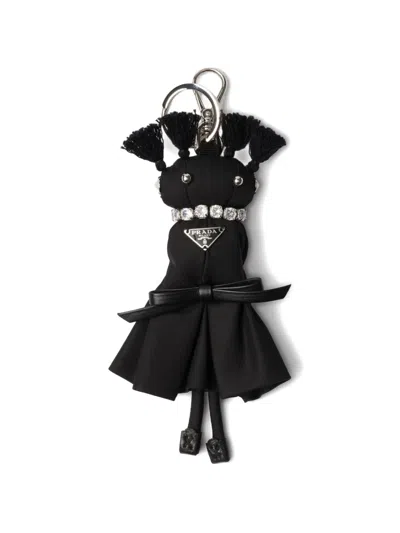 Prada Tassel Keyring In Black