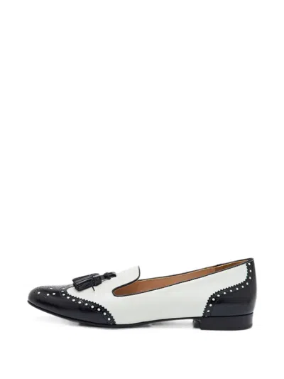 Pre-owned Prada Tassel-detail Loafers In White